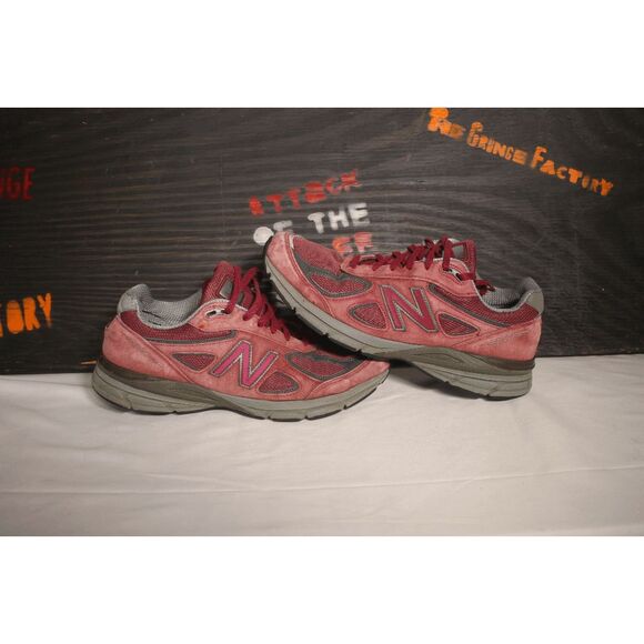 New Balance 990v4 Burgundy Suede Sneakers - Men’s Size 11 Made in USA - Picture 1 of 7